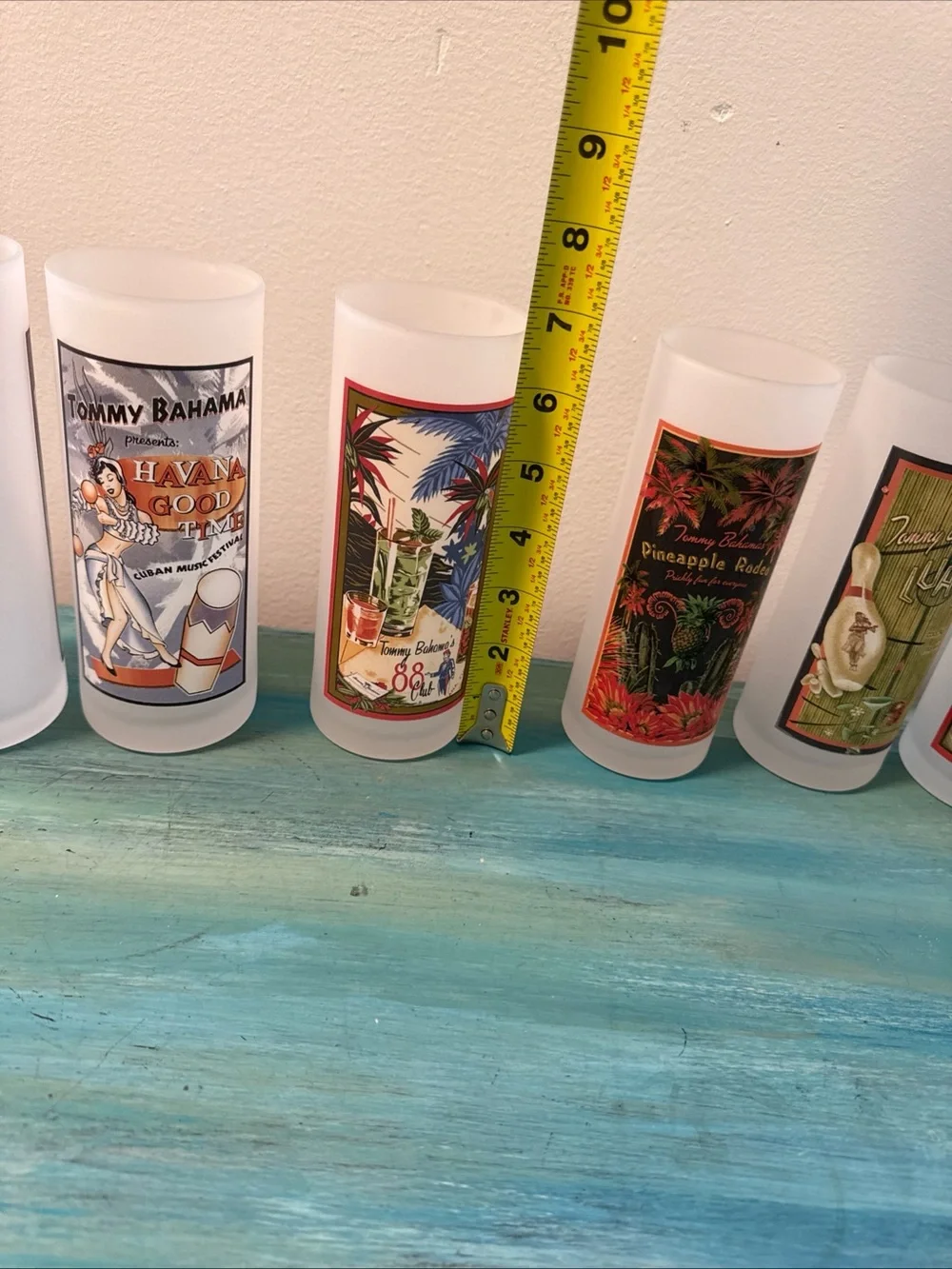Tommy Bahama Tropical/ tiki 7” cocktail glasses